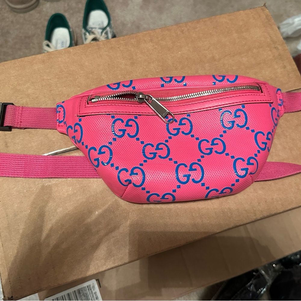 Gucci Fuchsia and Cobalt Belt Bag